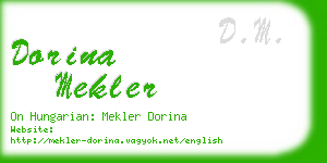 dorina mekler business card